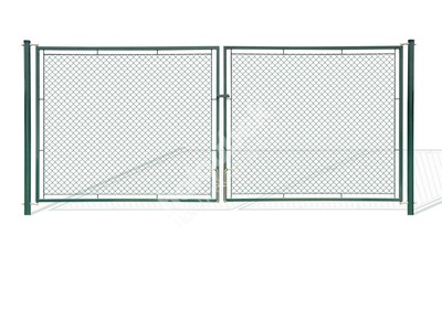 Brána zahradní dvoukřídlá výška 100x360 cm zelená na záklapku - Brána zahradní dvoukřídlá výška 100x360 cm zelená na záklapku
