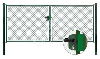 Brána zahradní dvoukřídlá výška 175x360 cm zelená na FAB - Brána zahradní dvoukřídlá výška 175x360 cm zelená na FAB