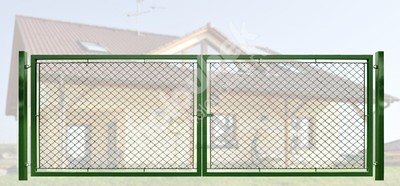 Brána zahradní dvoukřídlá výška 150 x 500 cm na záklapku Exklusiv - Brána exklusiv, lakovaná a pozinkovaná, systém zavírání záklapka, rozměr 125x500 cm.