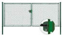 Brána zahradní dvoukřídlá výška 125×360 cm zelená na FAB