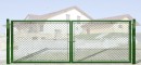 Brána zahradní dvoukřídlá výška 200 x 400 cm zelená na záklapku Exklusiv