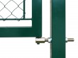 Brána zahradní dvoukřídlá výška 150x360 cm zelená na FAB - Brána zahradní dvoukřídlá výška 150x360 cm zelená na FAB - detail pant
