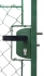 Branka jednokřídlá zahradní výška 100 x 100 cm zelená na FAB - Klika zelená LOCINOX - detail